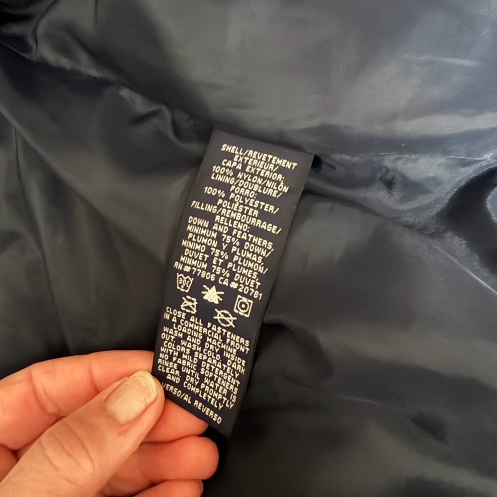 Tommy Hilfiger Navy Blue Jacket Puffer Coat Jacket Women’s Small - Picture 7 of 9